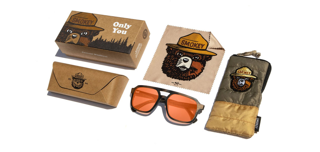 Auburn Wood Sunglasses - Smokey Bear Edition