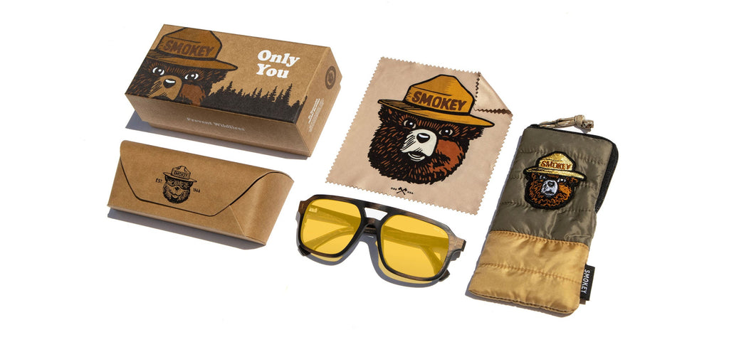 Auburn Wood Sunglasses - Smokey Bear Edition