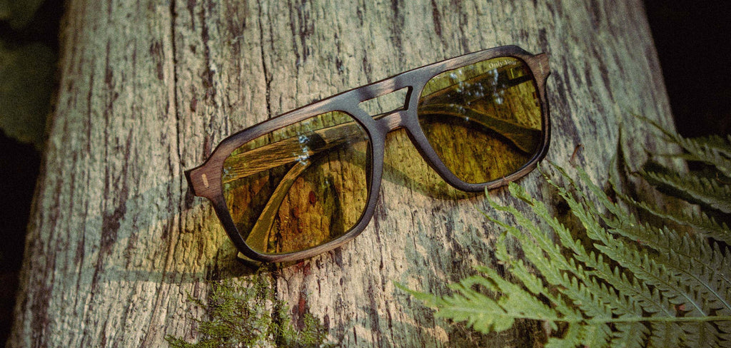 Auburn Wood Sunglasses - Smokey Bear Edition