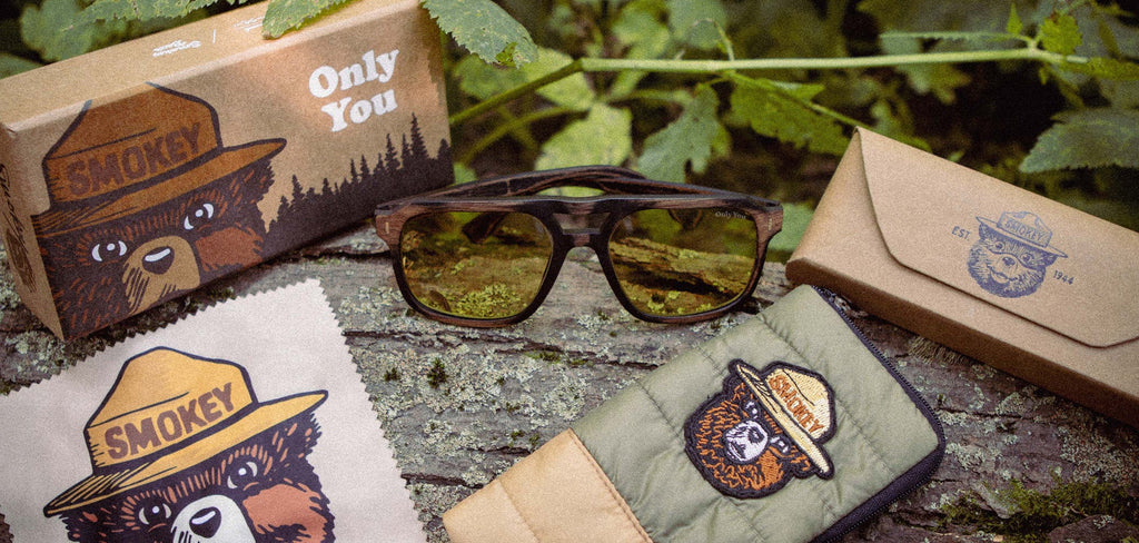 Auburn Wood Sunglasses - Smokey Bear Edition